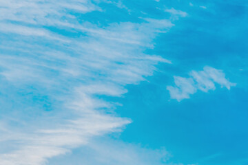 Fototapeta na wymiar Blue sky with white clouds texture background