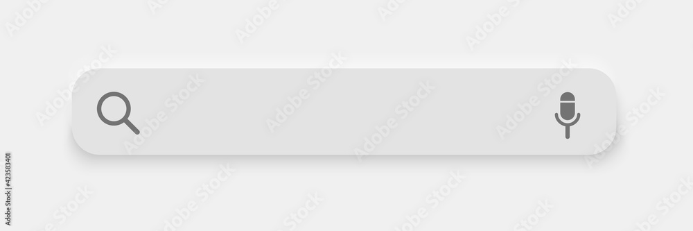 Poster Search bar web page internet browser button, 3d render, search box template isolated – vector