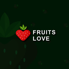 Fruit love logo for fruits company