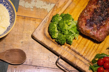 beef steak with broccoli