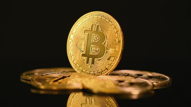 a group of bitcoin memorial coins
