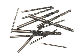 Drill bits isolated on the white background.
