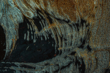 Dirty foam on the river water surface