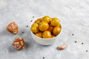 Homemade delicious and organic mixed pickles.