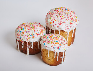 Homemade Easter cake with with traditional decoration