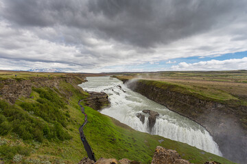 The Gullfoss waterfall, Golden Circle, southern Iceland