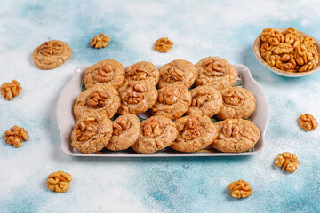 Homemade delicious walnut cookies.