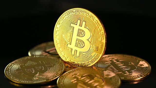 a group of bitcoin memorial coins