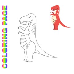 Coloring page for kids with Tyrannosaur