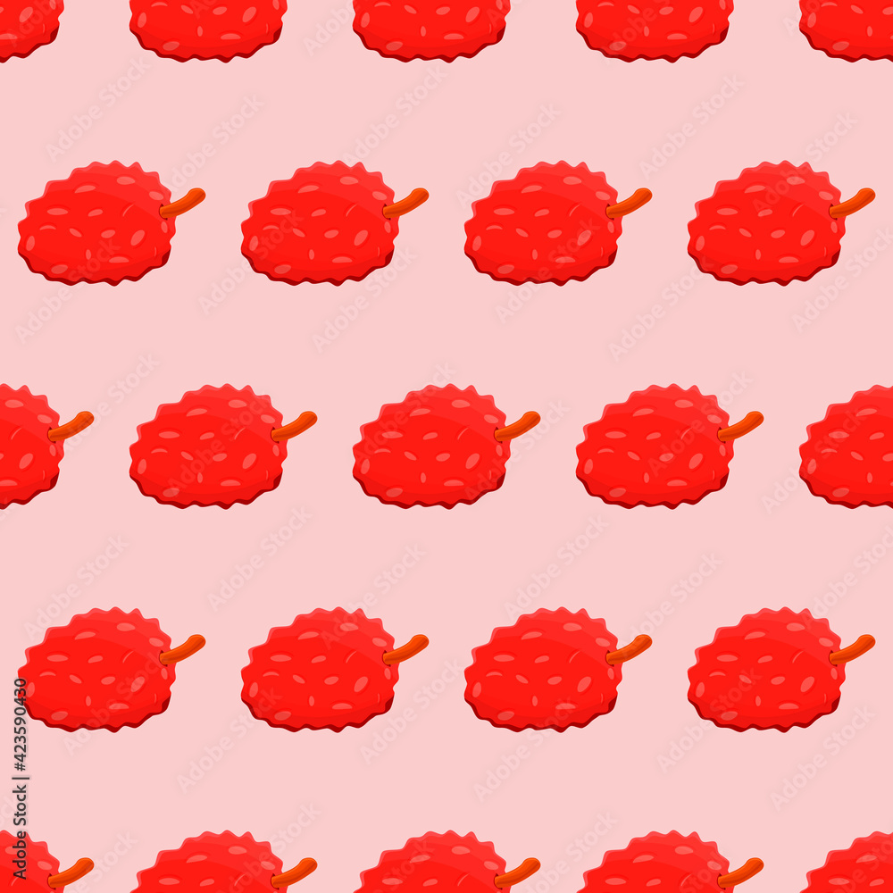 Poster Lychee Pattern. Red Lychee Pattern.