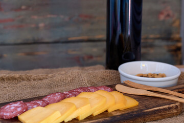 cheese and salami cut to taste and family