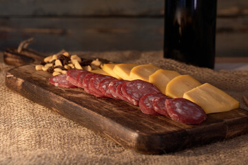 cheese and salami cut to taste and family