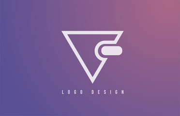 V alphabet logo letter for business and company with geometric style and pastel color. Corporate brading and icon lettering with simple blue design