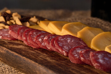 cheese and salami cut to taste and family