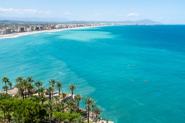 Vista de la playa de Peñíscola desde el castillo