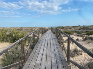 Fototapeta premium Salinas Del Pinet natural park, located in Alicante, Spain