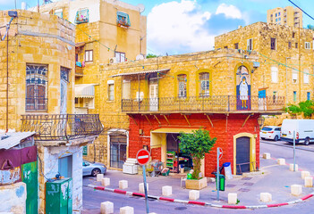 Old Wadi Nisnas neighborhood in Haifa, Israel