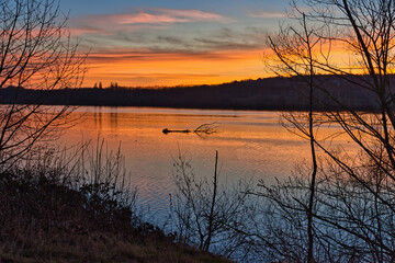 sunrise over lake