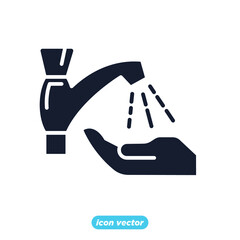 hand washing icon. hand hygiene symbol template for graphic and web design collection logo vector illustration