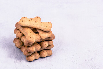 Cookies for dogs copy space. Dog food
