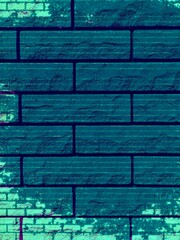 texture of old brick wall painted in bright color