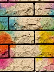 brick wall with paint
