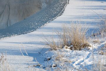 Czech winter landscape, details, Czech Republic, Pilsen region