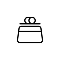 Naklejka premium The purse icon. Wallet, pouch and money symbol. Flat. Coin purse wallet icon vector isolated