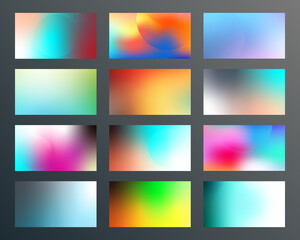 Set of gradient textures design for background, web banner, wallpaper, flyer, poster, brochure cover, typography, or other printing products. Vector illustration