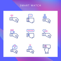 Smart watch on the hand