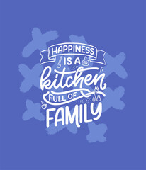 Hand drawn lettering quote in modern calligraphy style about family. Slogan for print and poster design. Vector