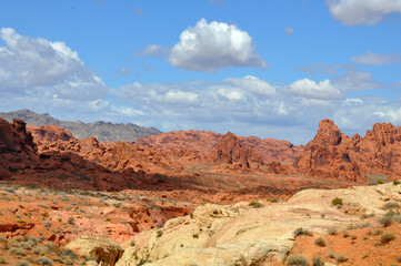 desert landscape, hiking trails.