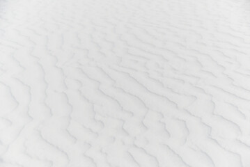 White rippled sand at White Sands National Park