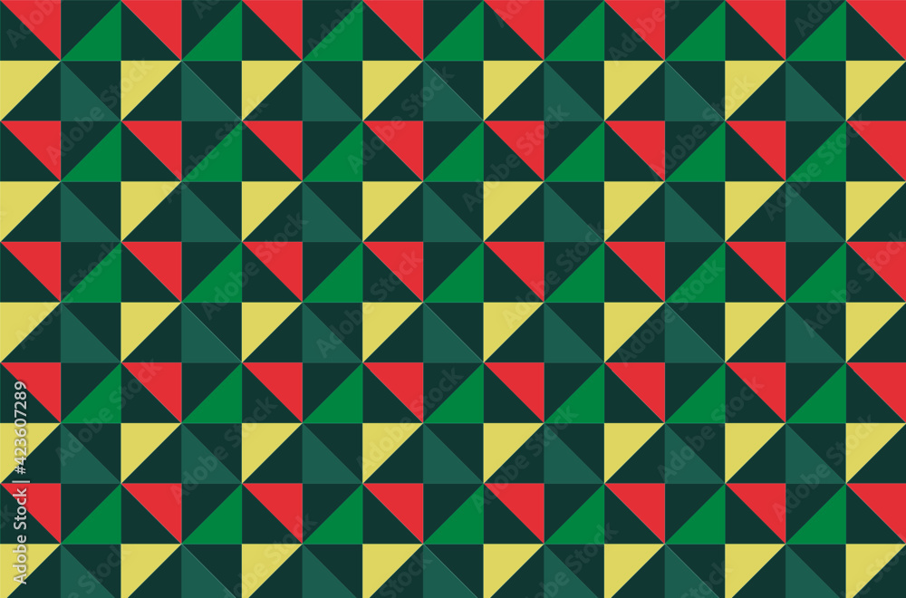 Fototapete vector background - geometric pattern of multicolored triangles