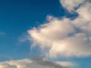 Fototapeta na wymiar Blue sky with white clouds. Nature environment.