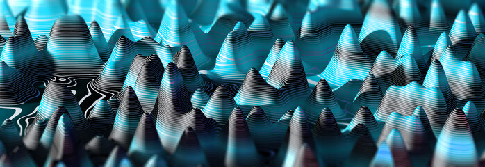 Fototapeta premium Abstract backgroud.3d illustration.Colorful lines and abstracts shapes design