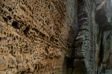 Pock Filled Cliffside in Strange Erosion Phenomenon