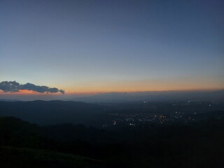 sunset in the mountains