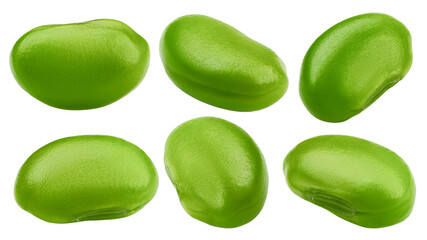 edamame, green beans, isolated on white background, clipping path, full depth of field