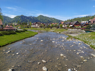 View on river Dunajec in national park Pieniny in southern Poland, near city Kroscienko © Peter Polic