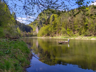 View on river Dunajec in national park Pieniny in southern Poland, near city Kroscienko © Peter Polic