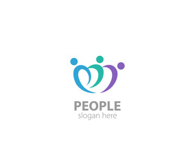Poeple link logo design	

