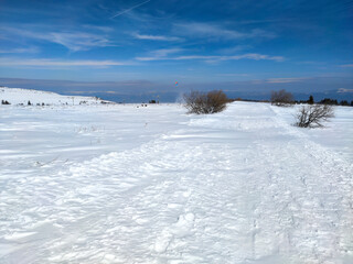 Winter view of Vitosha Mountain, Bulgaria