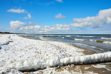 ice formation on the baltic sea in winter