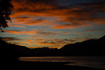 sunset over the sea