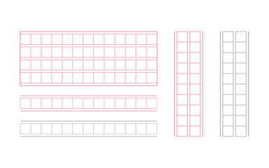 Manuscript vector illustrations set.