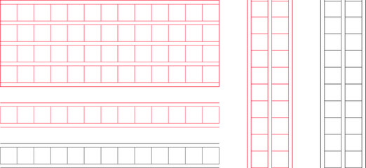 Manuscript vector illustrations set.