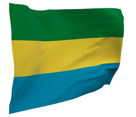 Gabon flag isolated