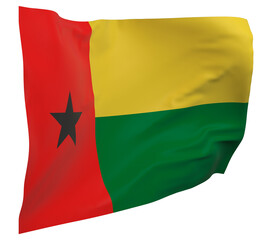 Guinea-Bissau flag isolated