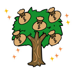 金のなる木のイラスト